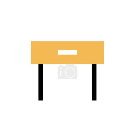 Illustration for Desk table icon vector illustration - Royalty Free Image