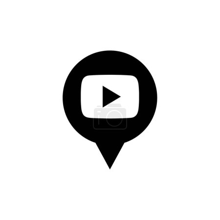 Ilustración de Icono de vídeo social media logo youtube diseño vector plantilla - Imagen libre de derechos