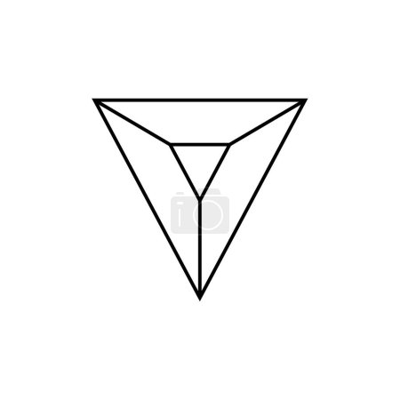 Illustration for Diamond line icon. diamond vector illustration on white isolated - Royalty Free Image