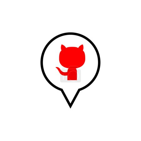 Illustration for Github social Media Logo  vector illustration - Royalty Free Image