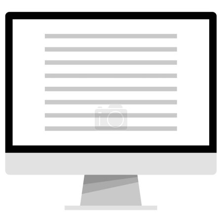 Illustration for Computer monitor. simple design - Royalty Free Image