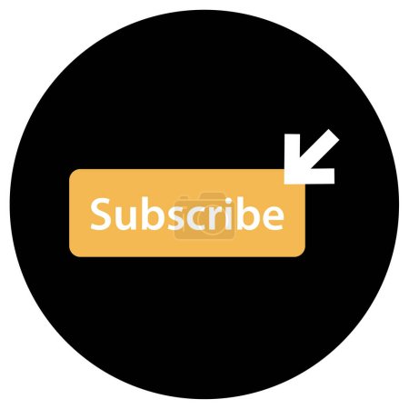 Illustration for Vector illustration of subscribe button icon - Royalty Free Image