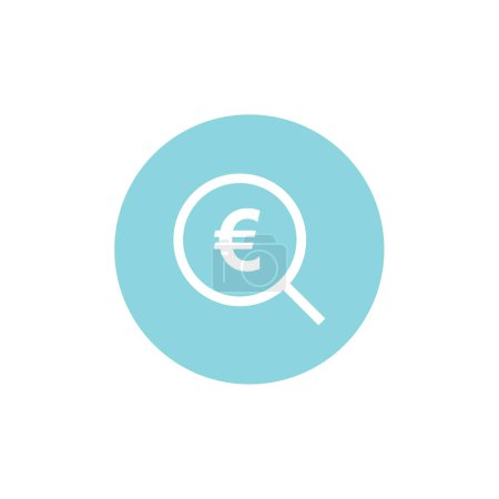 Ilustración de Lupa y euro icono. ilustración vectorial - Imagen libre de derechos