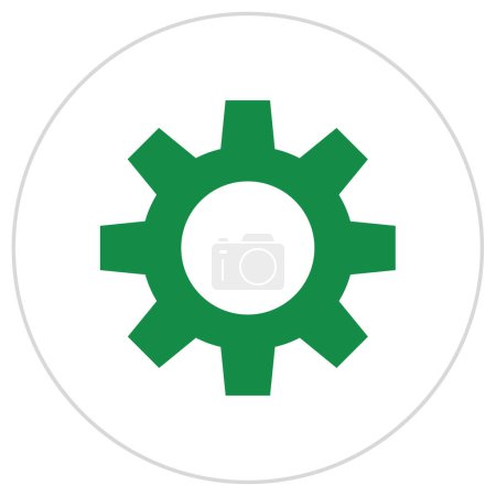 Illustration for Gear icon vector illustration - Royalty Free Image