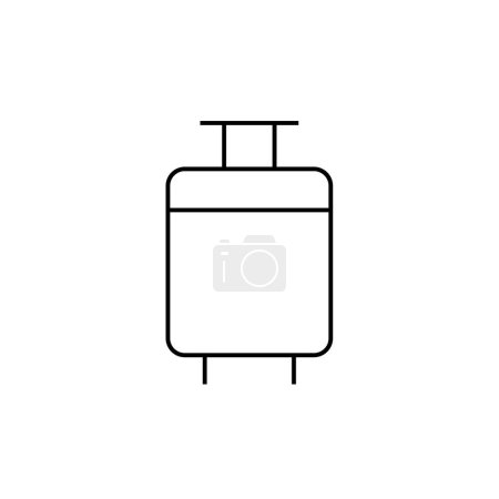 Illustration for Suitcase icon vector isolated on white background - Royalty Free Image