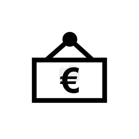 Ilustración de Euro bolsa de dinero icono - Imagen libre de derechos