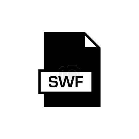 Illustration for Swf file document extension icon vector illustration. - Royalty Free Image
