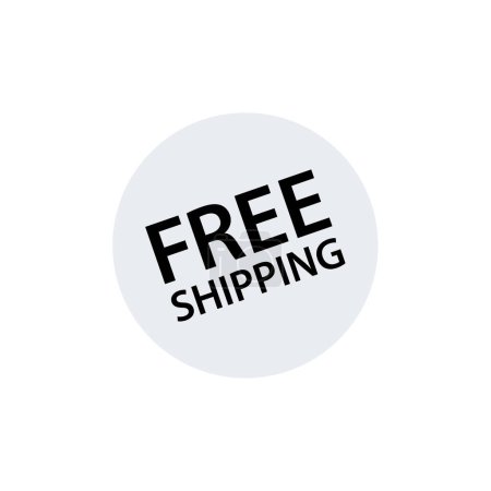 Illustration for Free shipping box icon, ecommerce vector illustration - Royalty Free Image
