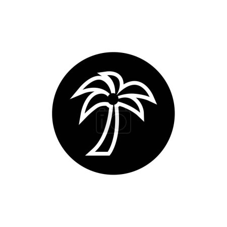 Téléchargez les illustrations : Icône de palmier tropical, illustration vectorielle logo design - en licence libre de droit