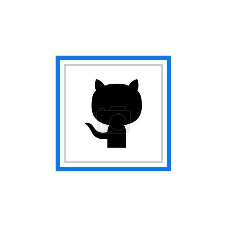 Ilustración de Github Social Media Logo vector ilustración - Imagen libre de derechos