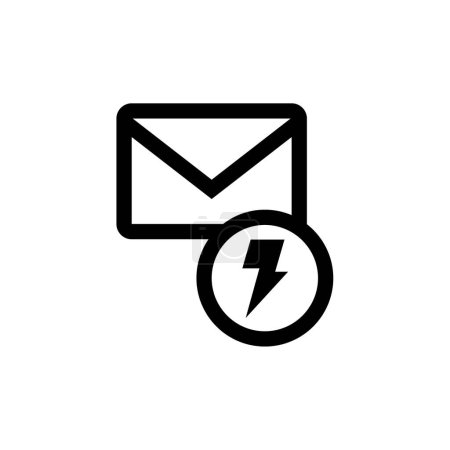 Téléchargez les illustrations : Icône de courrier, vecteur d'icône d'enveloppe - en licence libre de droit