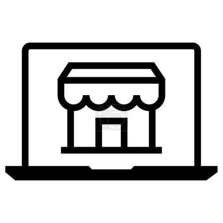 Illustration for Shop. web icon simple illustration - Royalty Free Image