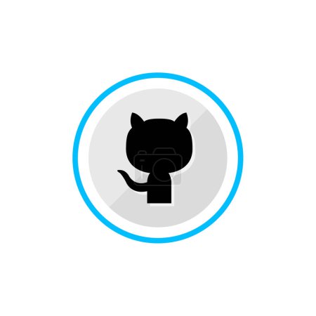 Illustration for Github social Media Logo  vector illustration - Royalty Free Image