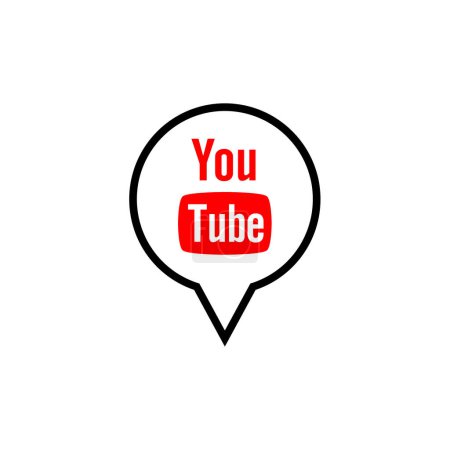 Illustration for Vector illustration of YouTube logo, online video sharing and social media platform - Royalty Free Image