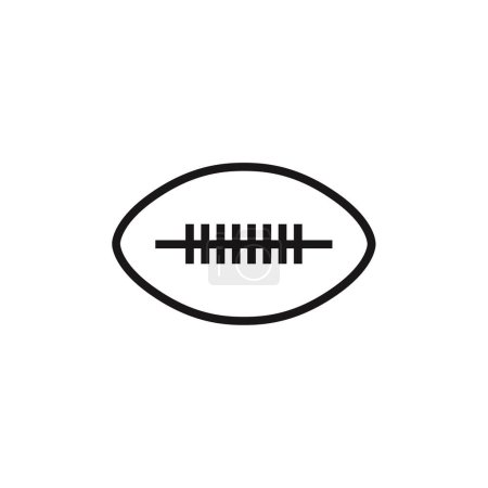 Téléchargez les illustrations : Icône de balle de rugby. modèle de conception vectorielle. - en licence libre de droit