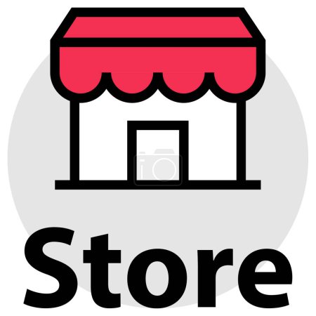 Illustration for Store. web icon simple illustration - Royalty Free Image