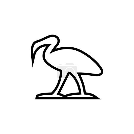 Illustration for Vector logo, egyptian culture bird symbol - Royalty Free Image