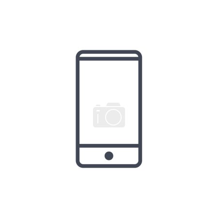 Illustration for Mobile phone line icon, vector illustration - Royalty Free Image