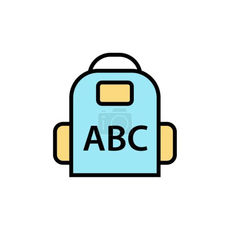 Illustration for School bag icon vector illustration - Royalty Free Image