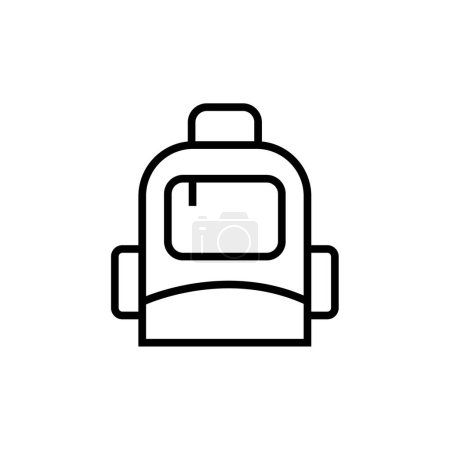 Téléchargez les illustrations : Icône de sac à dos, illustration vectorielle - en licence libre de droit