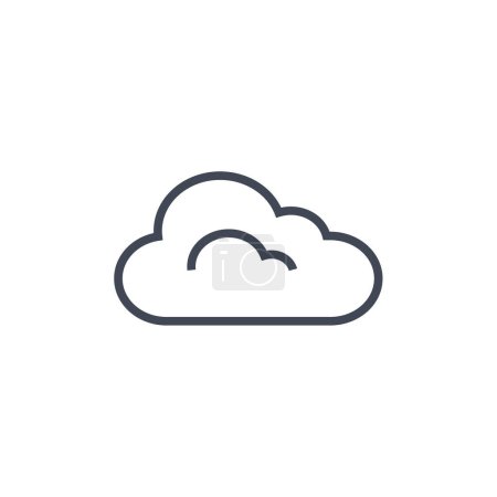 Téléchargez les illustrations : Illustration vectorielle icône nuage - en licence libre de droit