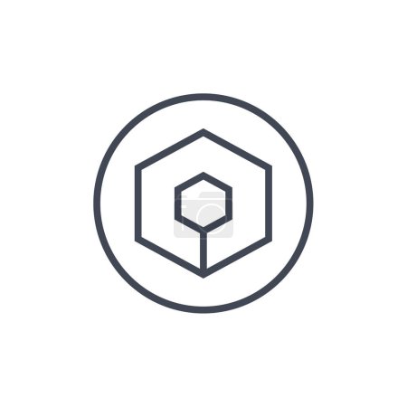 Ilustración de Diseño de icono de logotipo creativo abstracto, plantilla de vector - Imagen libre de derechos