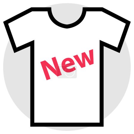 Téléchargez les illustrations : Nouveau t-shirt, icône web - en licence libre de droit
