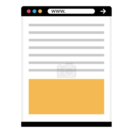 Ilustración de Página web con icono de documento - Imagen libre de derechos