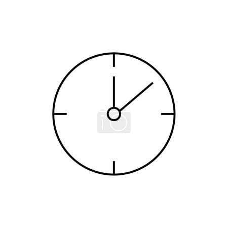 Téléchargez les illustrations : Illustration vectorielle icône horloge - en licence libre de droit