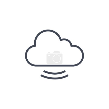 cloud computing icon. flat design. vector illustration. 