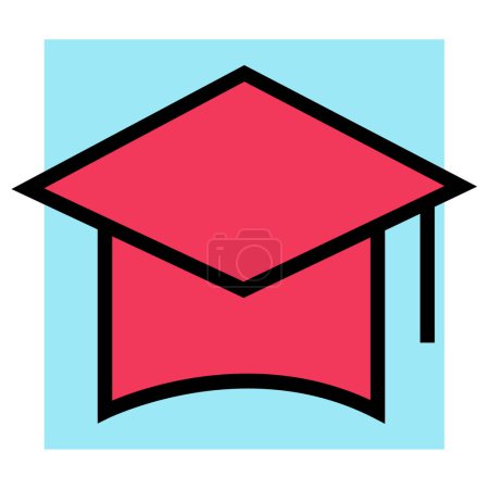 Illustration for Graduation cap. web icon simple illustration - Royalty Free Image