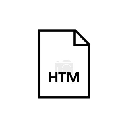 Illustration for Htm file document extension icon vector illustration. - Royalty Free Image