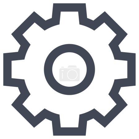 Illustration for Gear. web icon simple illustration - Royalty Free Image