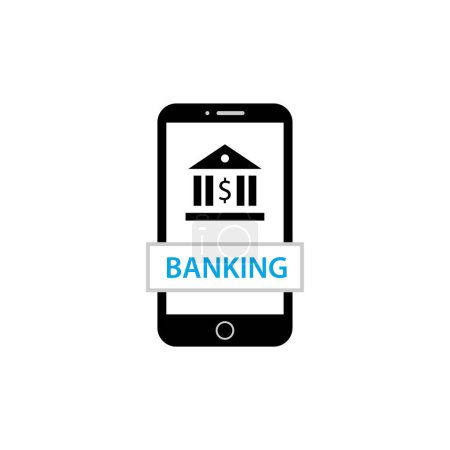 Illustration for Banking icon in trendy flat style isolated on white background. - Royalty Free Image