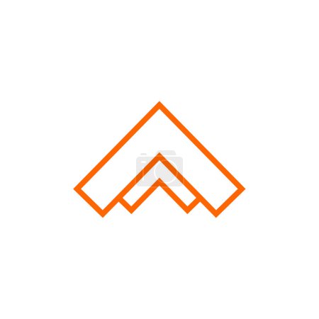 Illustration for Letter m and triangle symbol logo design - Royalty Free Image