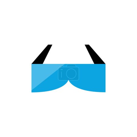 Ilustración de Vr gafas virtuales logo diseño vector - Imagen libre de derechos