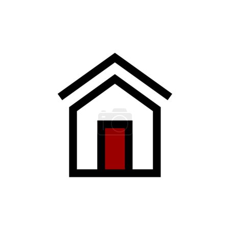 Ilustración de Concepto inmobiliario, simple icono web de la casa - Imagen libre de derechos