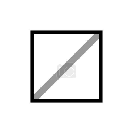 Téléchargez les illustrations : Icône de cadre carré isolé sur fond blanc. - en licence libre de droit
