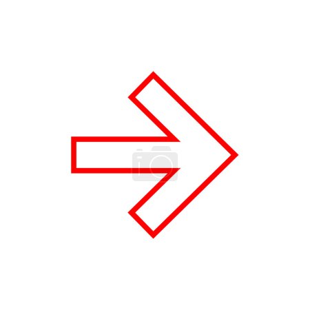 Ilustración de Icono de flecha, ilustración vectorial - Imagen libre de derechos