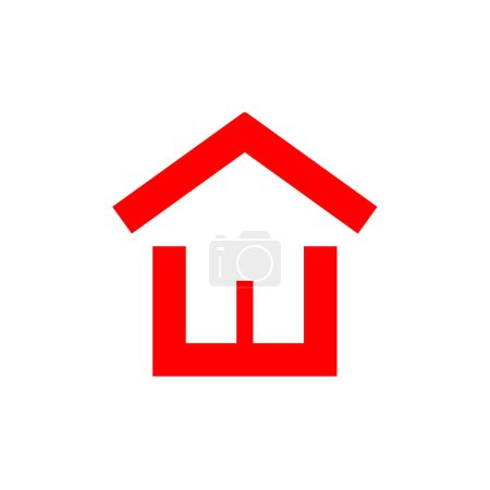 Téléchargez les illustrations : Icône maison. concept immobilier vecteur plat icône - en licence libre de droit