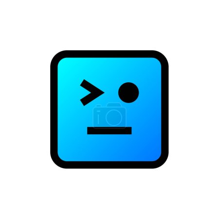 Téléchargez les illustrations : Illustration vectorielle icône Emoji sur fond blanc - en licence libre de droit