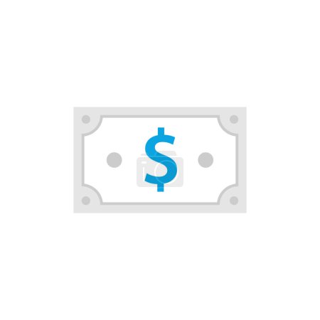 Téléchargez les illustrations : Icône d'argent vecteur isolé sur fond blanc, signe d'argent, signe dollar - en licence libre de droit
