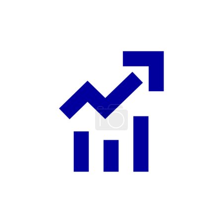 Illustration for Chart, growth, chart icon vector image. can also be used for finance and business. suitable for web apps, mobile apps and print media - Royalty Free Image