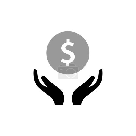 Ilustración de Dólar icono signo vector ilustración - Imagen libre de derechos