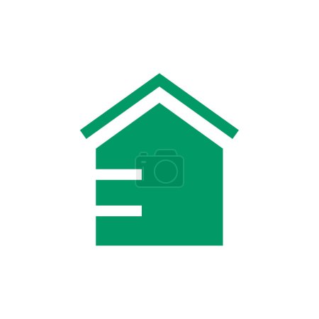 Illustration for Home icon. real estate concept vector flat icon - Royalty Free Image