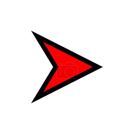 Illustration for Right arrow vector icon sign icon vector illustration - Royalty Free Image