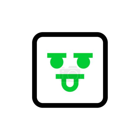 Téléchargez les illustrations : Illustration vectorielle icône Emoji sur fond blanc - en licence libre de droit