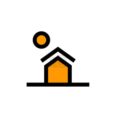 Ilustración de Icono del hogar. concepto inmobiliario vector apartamento icono - Imagen libre de derechos