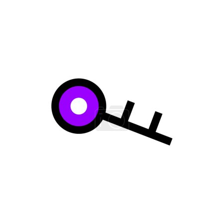 Illustration for Key vector icon. flat design style. - Royalty Free Image