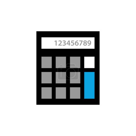 Ilustración de Diseño de icono plano de la calculadora. ilustración vectorial - Imagen libre de derechos